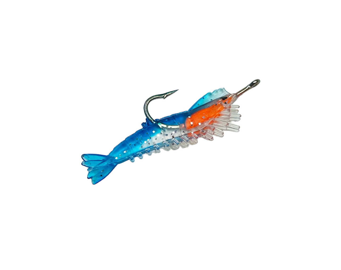 Pre Rigged Weighted Soft Shrimp (1 Piece - Blue)