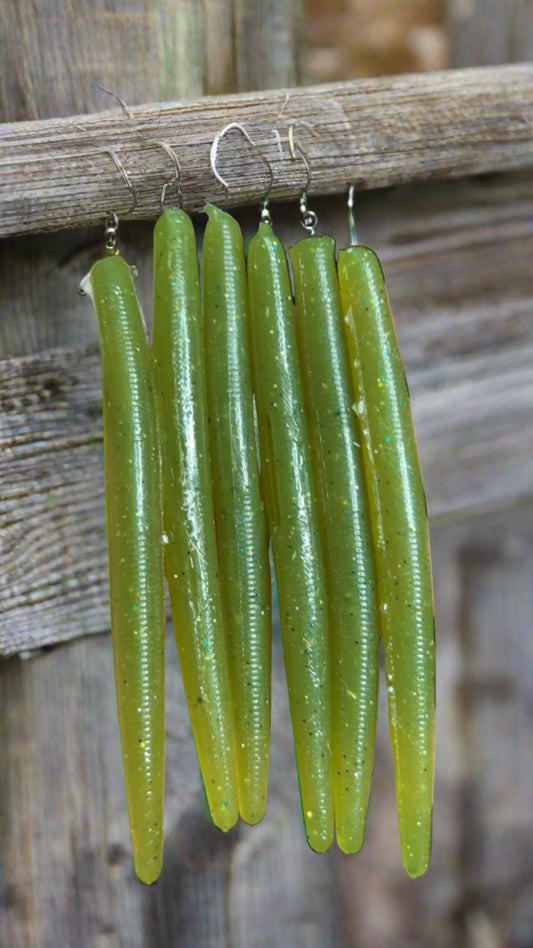 3 inch Soft Plastic Worm 8 Pack - Greentreuse