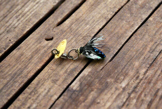 Blue Fly Style Fishing Fly with Blade