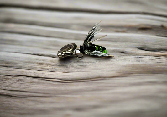 Green Fly Style Fishing Fly with Blade