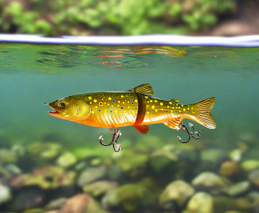 7 Inch Brook Trout 1 Segment Swimbait